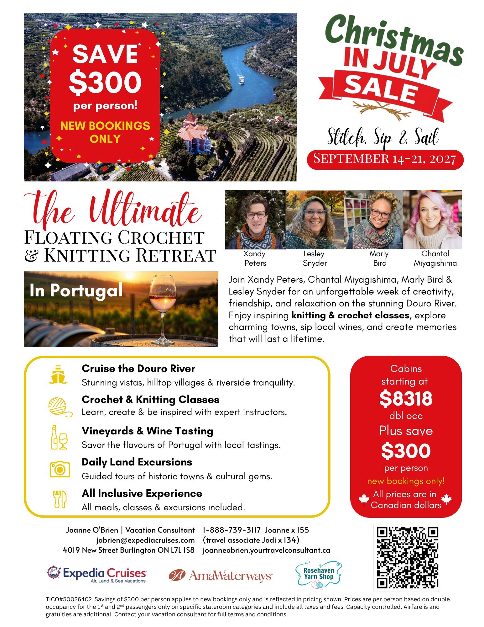 Christmas in July: Save $300 on the Ultimate Crochet & Knitting Cruise