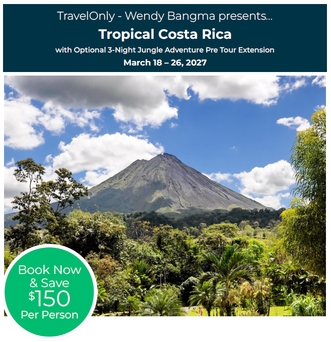 Costa Rica with Collette Tours Mar 18 - 26, 2027