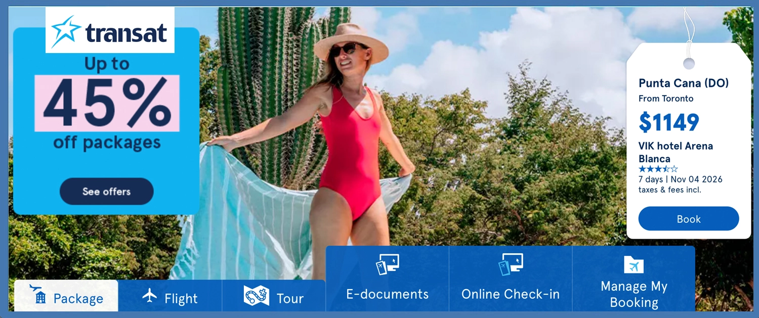 Transat 45% Banner