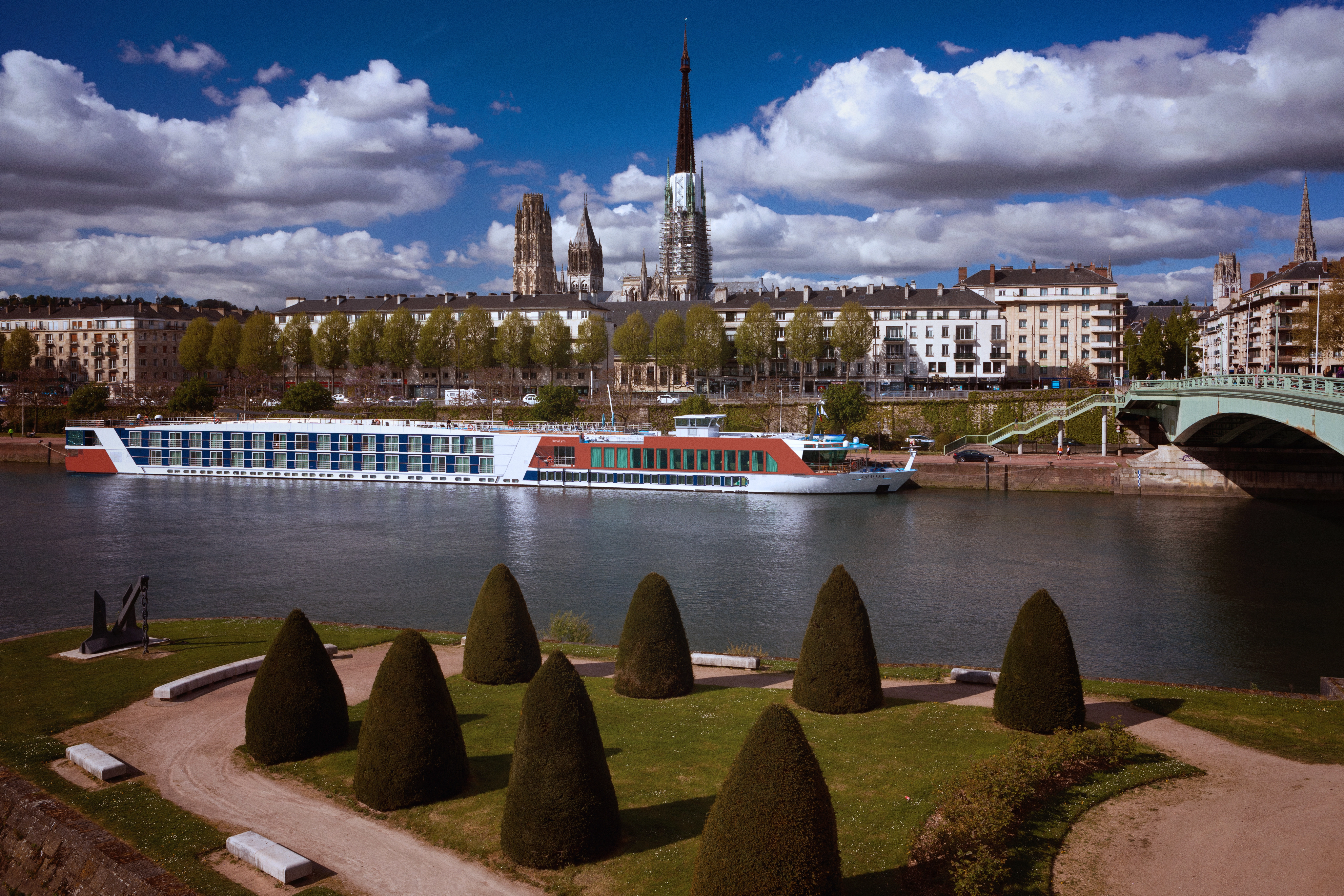 Paris and the Eiffel Tower in spring
