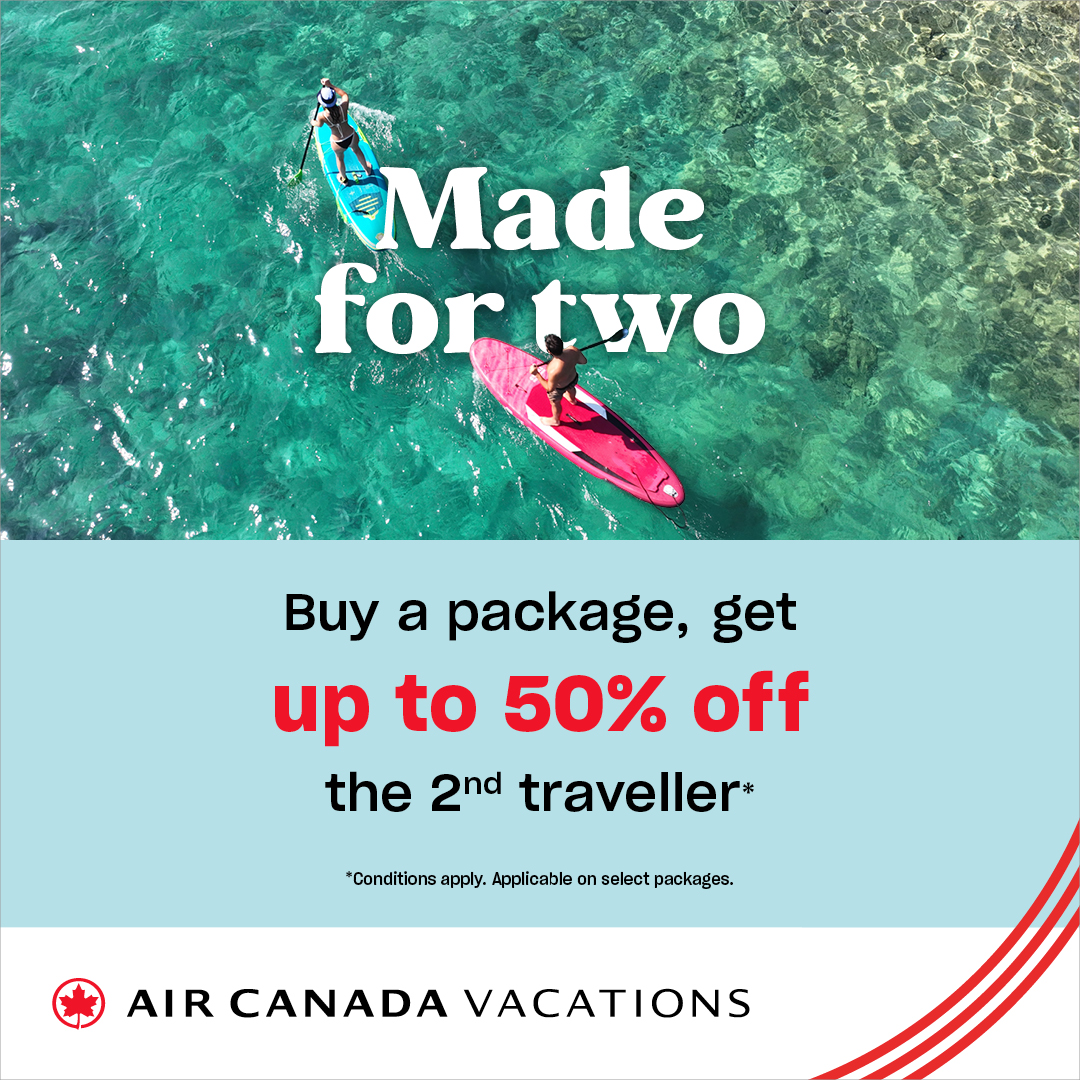 Air Canada Vacations Second Traveller Savings