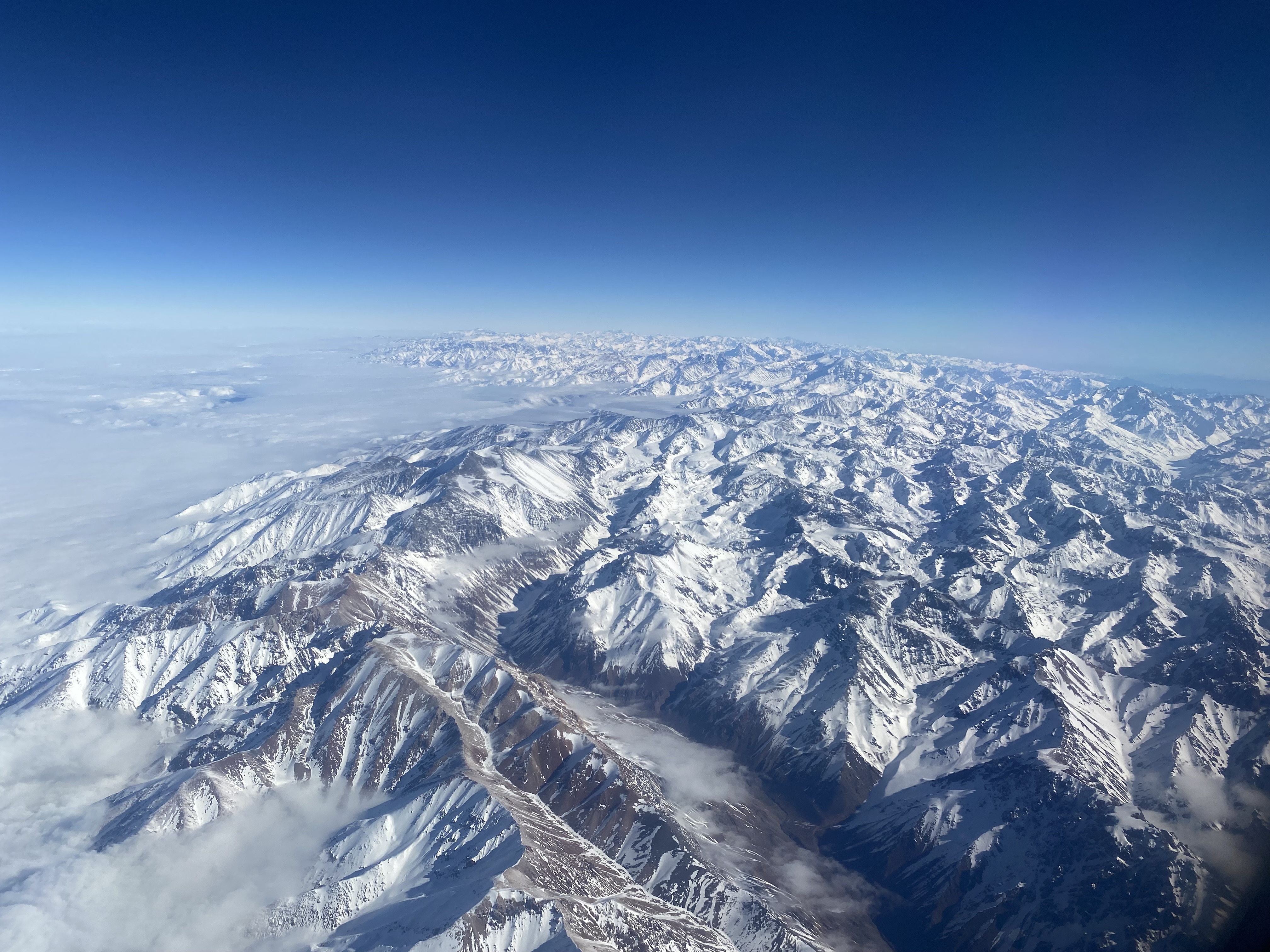 The Andes Flying into Santiago, Chile