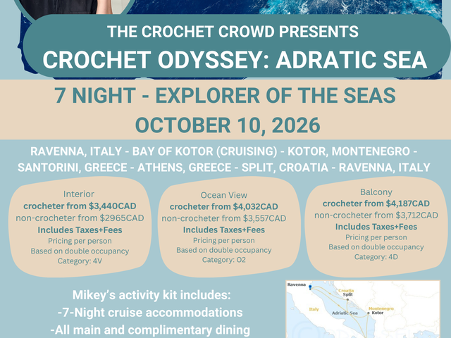 The Crochet Crowd presents, Crochet Odyssey: Adriatic Sea