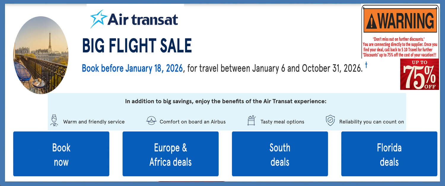 Transat Flight Sale