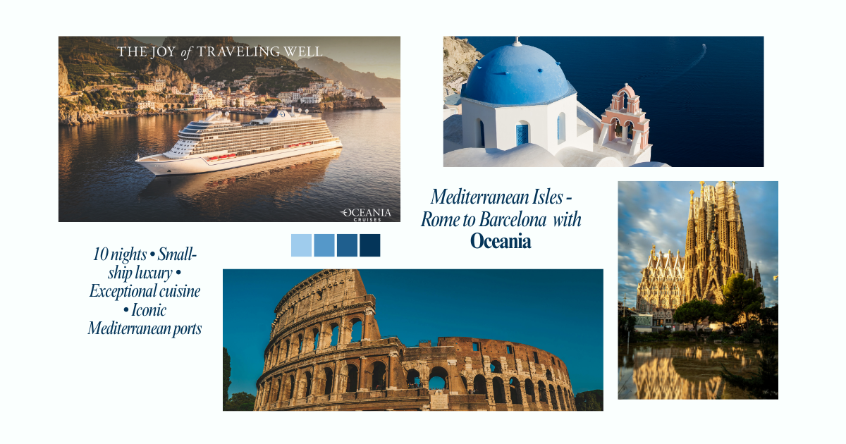 Mediterranean Isles - Rome to Barcelona  with Oceania