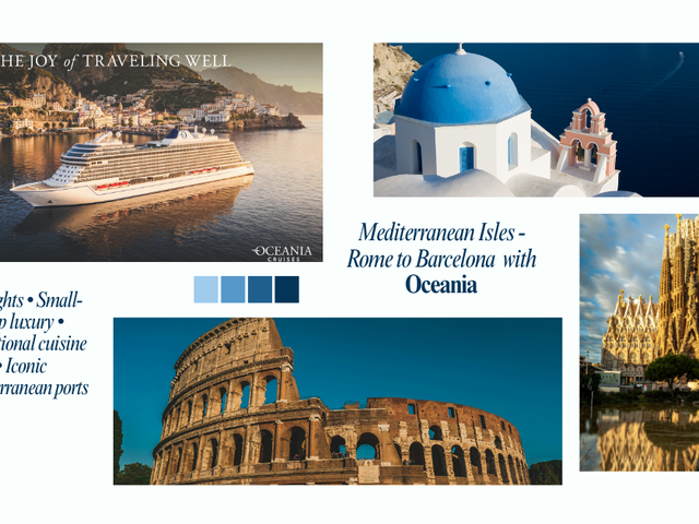 Mediterranean Isles - Rome to Barcelona  with Oceania