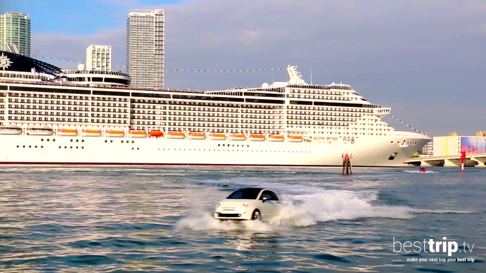 MSC Divina Cruise Ship's Dramatic Arrival to New Home Port, Miami