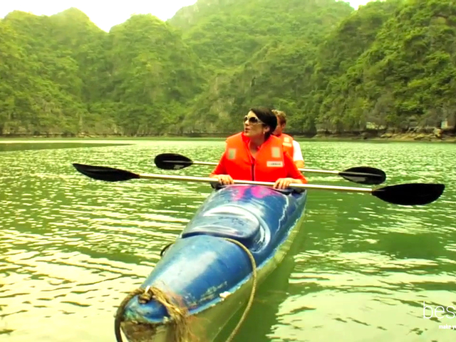 Kayaking Halong Bay, Vietnam