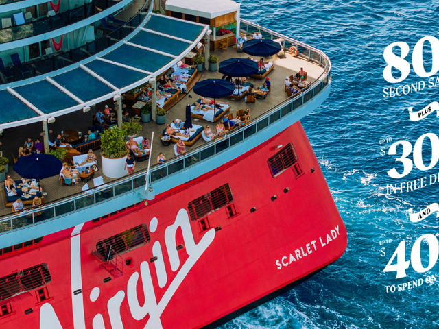 Virgin Voyages 80% Off Second Sailor Plus Drinks and Onboard Credit