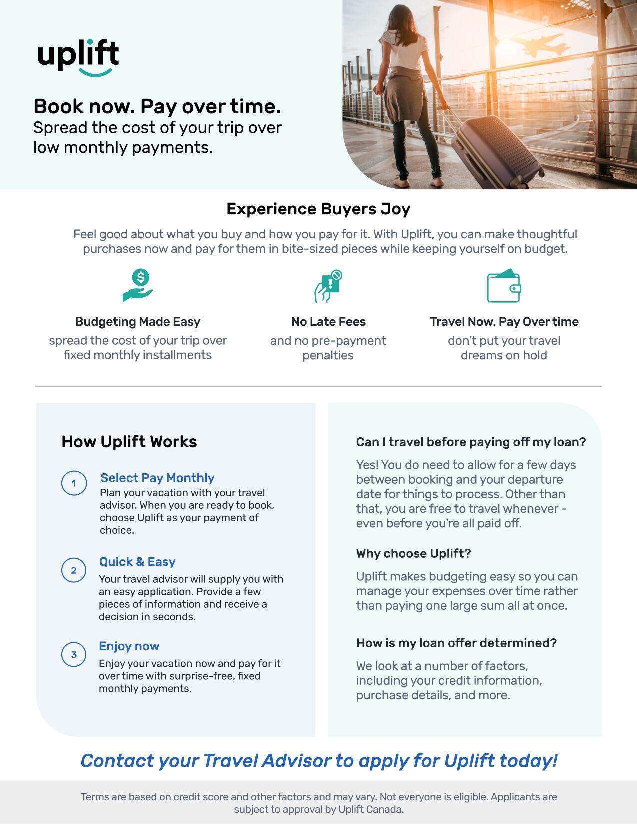 Did you know you can Travel now and Pay Later