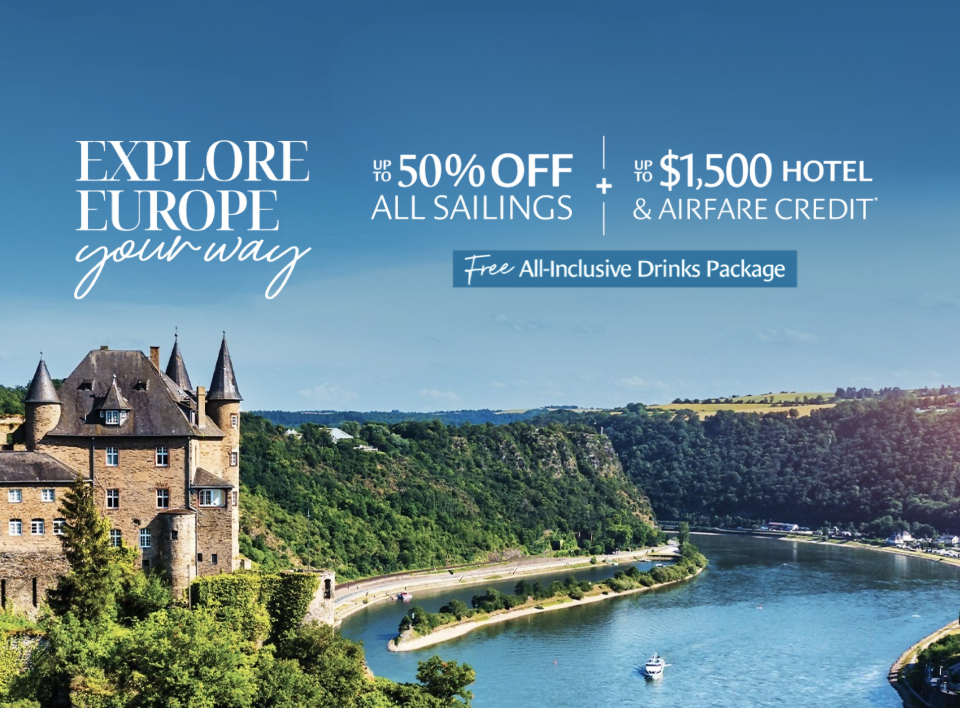 Explore Europe for Less with Riviera Travel Up to 50% Off