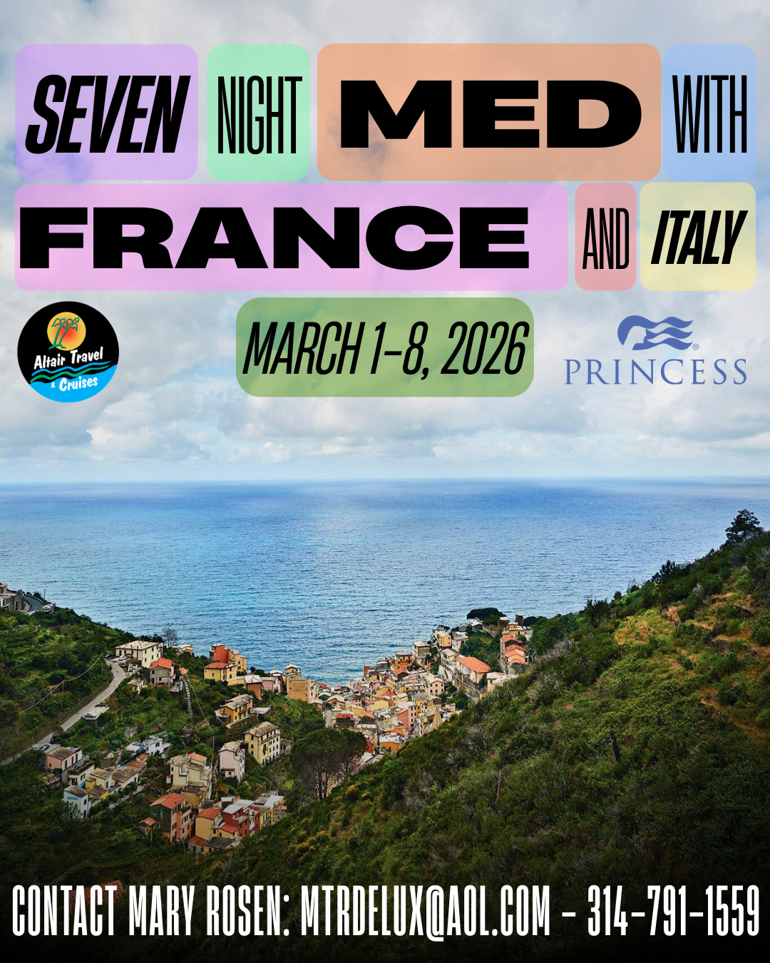 Seven Night Med with France & Italy - March 1-8, 2026