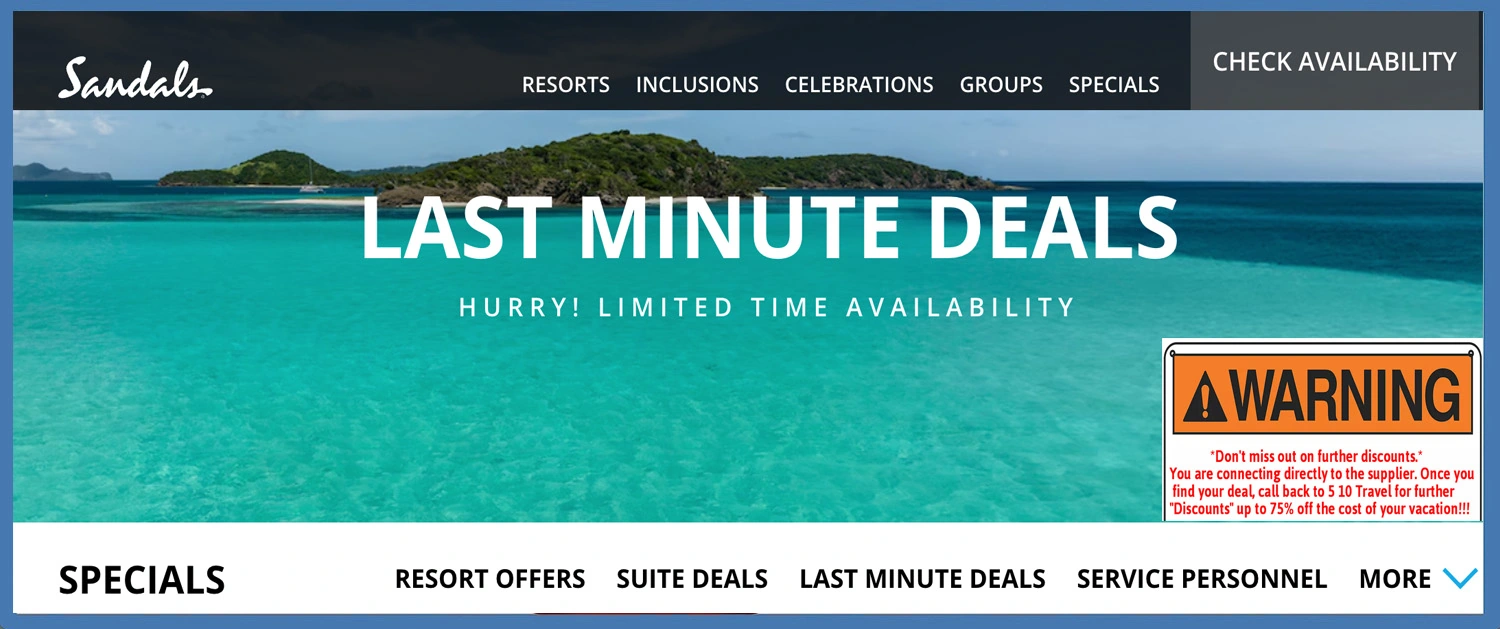 Sandals Last Minute