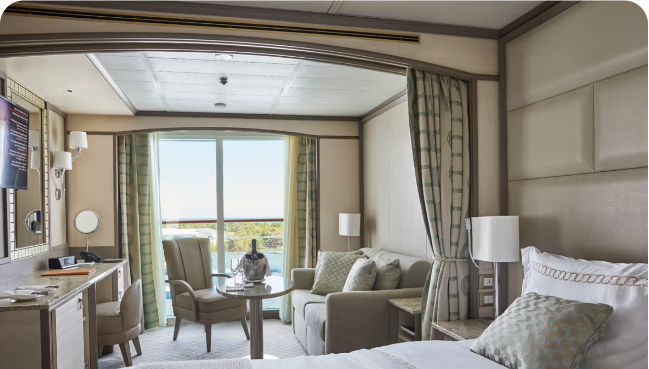 Silversea Silver Shadow during a transatlantic ultra-luxury cruise