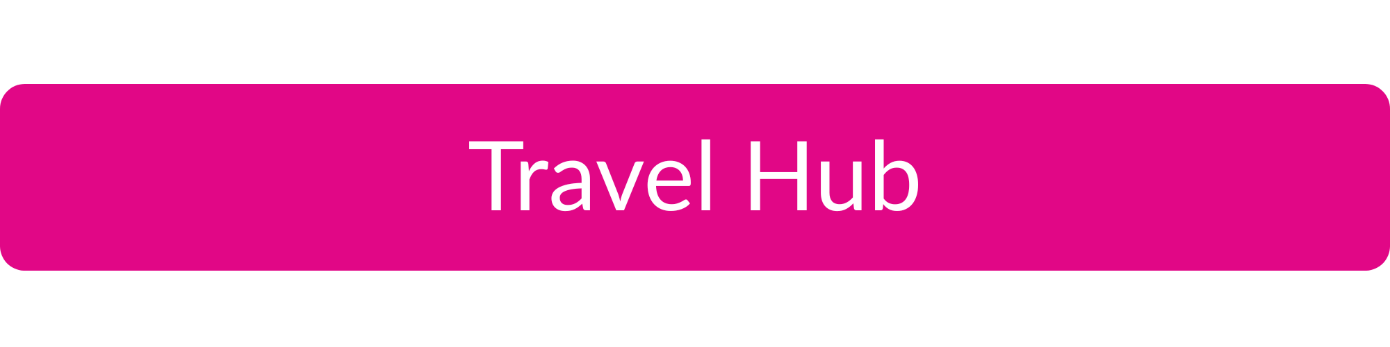 Button labeled "Travel Hub" for accessing destination guides and booking tools