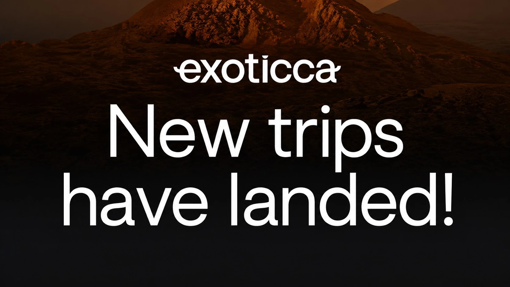 Exoticca Brand New Itineraries!!