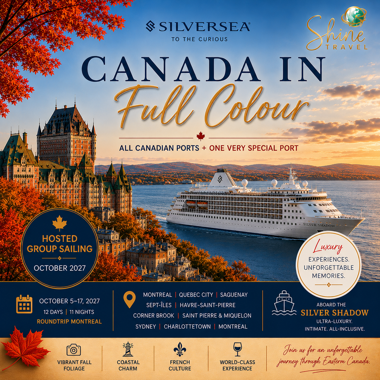 Silversea - Canada Fall Foliage October 2027