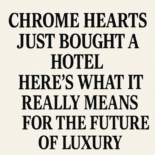 Chrome Hearts Just Bought a Hotel. Here’s What It Really Means for the Future of Luxury