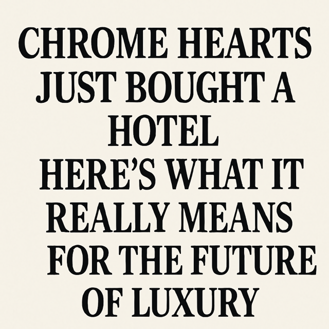 Chrome Hearts Just Bought a Hotel. Here’s What It Really Means for the Future of Luxury