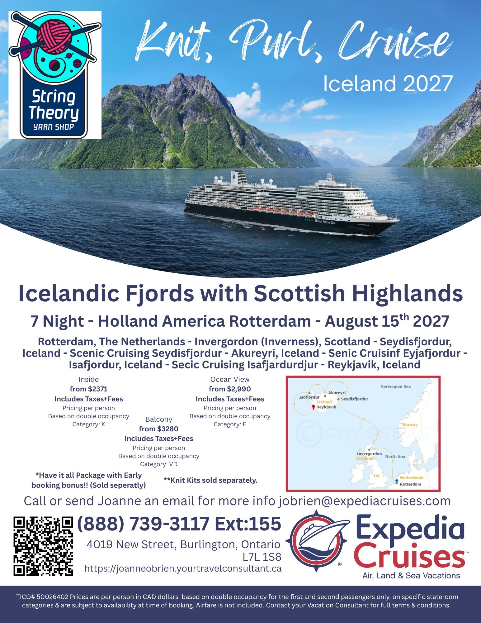 🧶✨ Knit, Purl, Cruise – Iceland 2027 ✨🧶