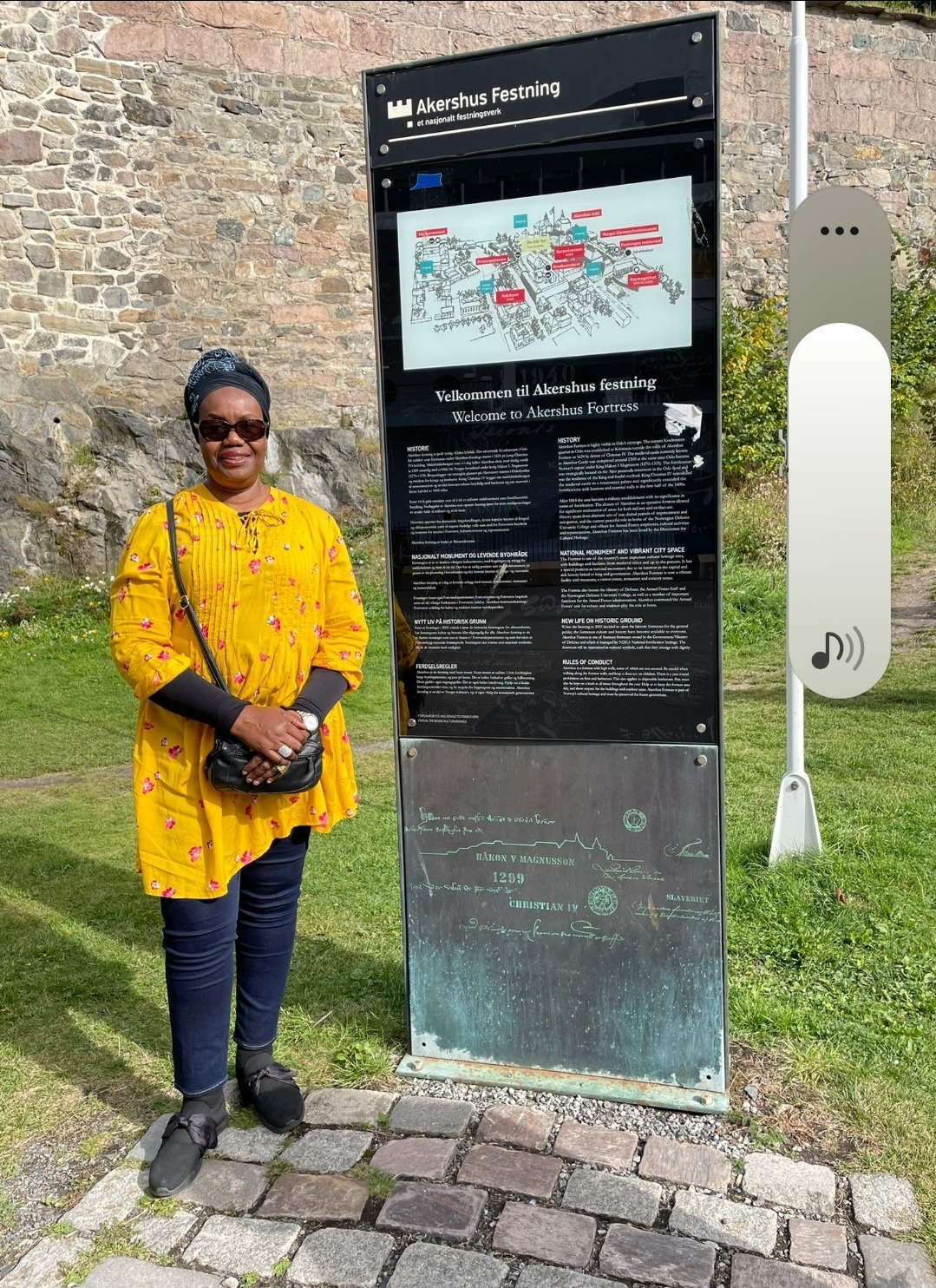 In front of the castle