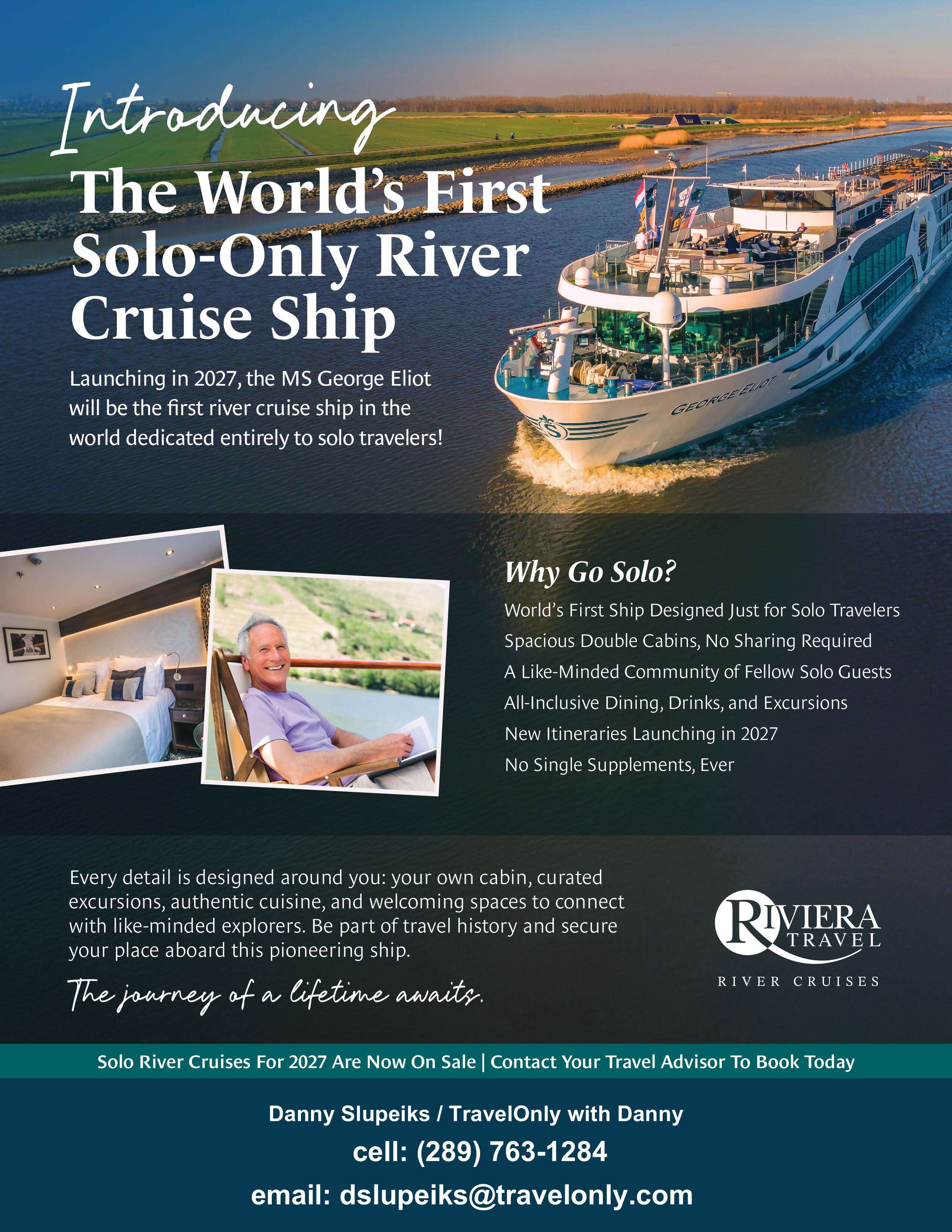 World’s First Solo-Only River Cruise Ship | Riviera Travel 2027