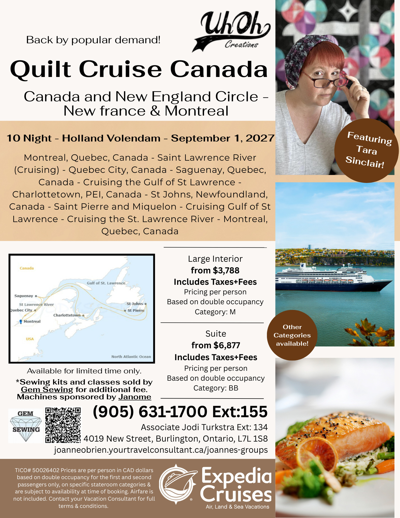 Second Quilt Cruise Announced - A Canadian Itinerary!