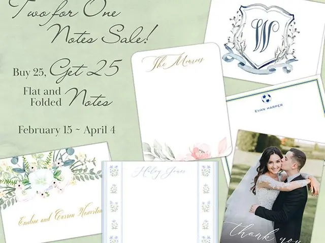 Two for One Notecards - Buy 25, Get 25 Free! Sale Now!