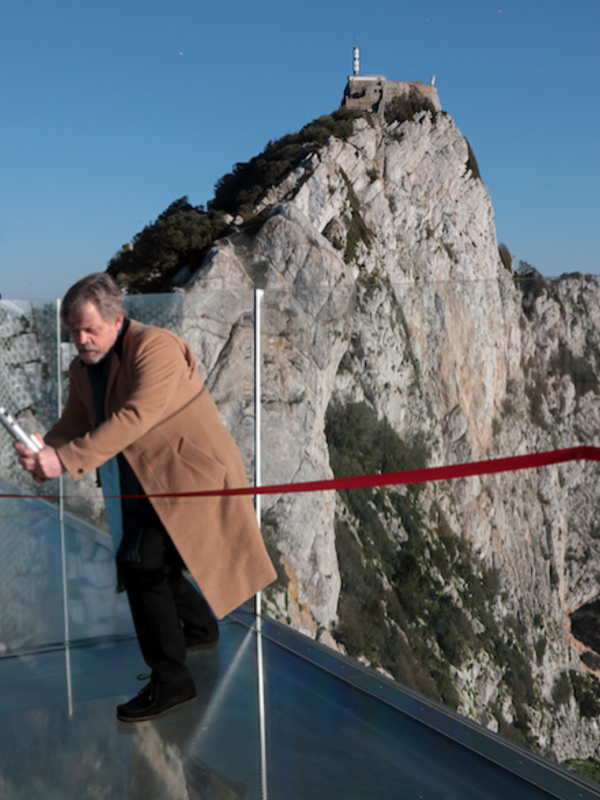 Yes he did! 'Luke Skywalker' Opens New Skywalk at One of the World's Most Symbolic Lookouts