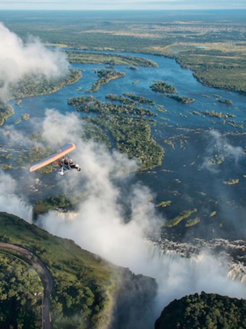Take Flight in a Microlight Aircraft above Africa’s Victoria Falls