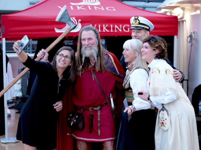 Viking's Newest Ocean Ship Named by NASA Astronaut and Aquanaut Godmother