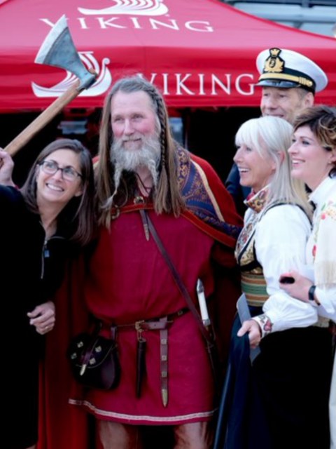 Viking's Newest Ocean Ship Named by NASA Astronaut and Aquanaut Godmother