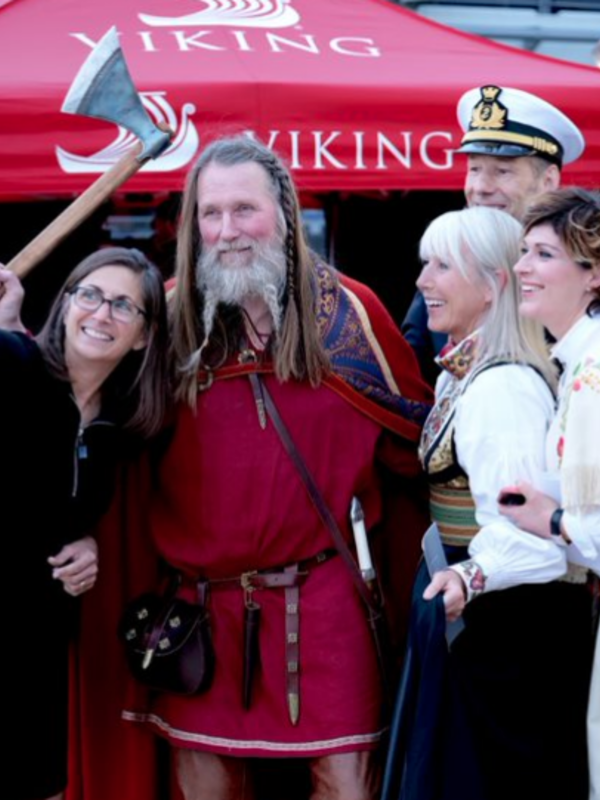 Viking's Newest Ocean Ship Named by NASA Astronaut and Aquanaut Godmother