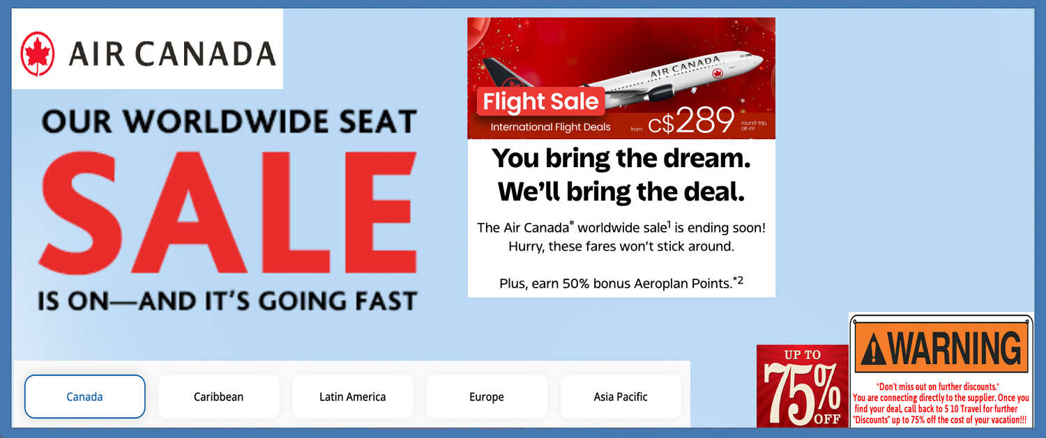 Air Canada Worldwide Sale