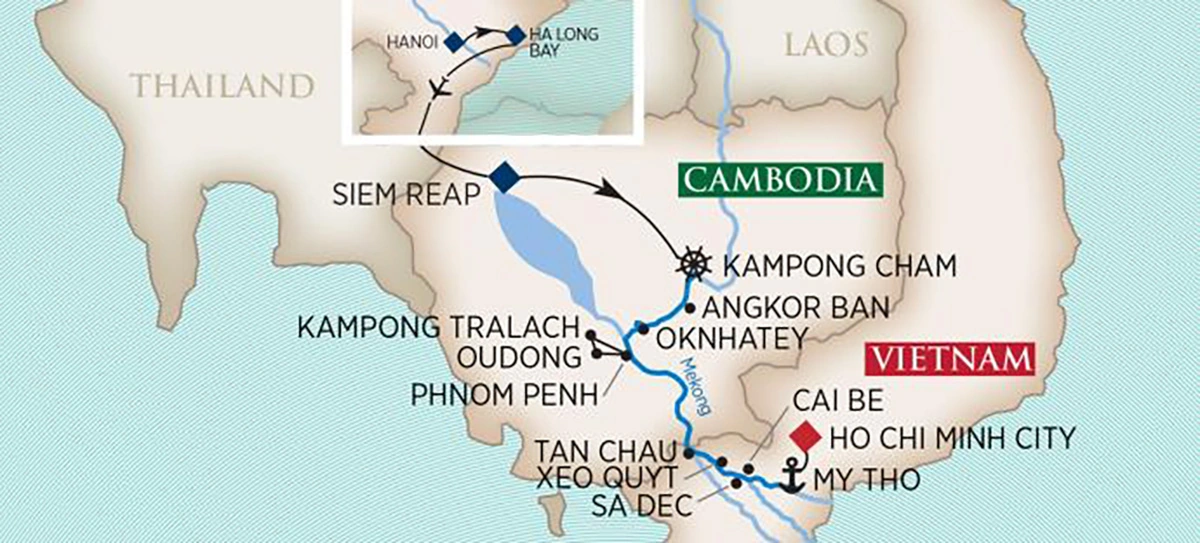 Journey Along the Mekong River Map