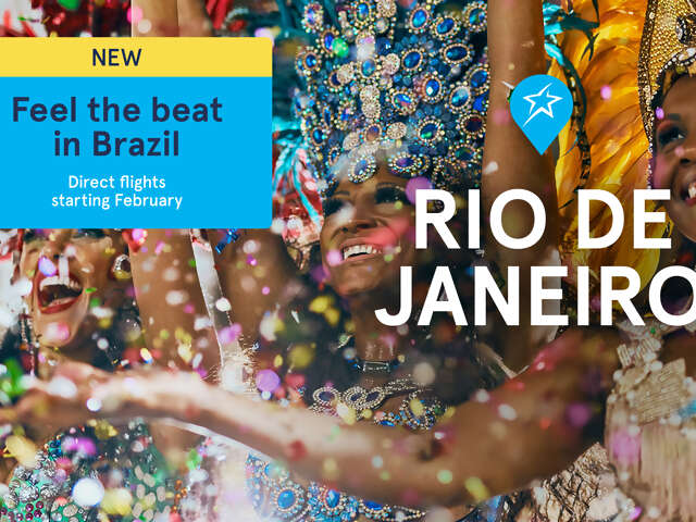 New direct flights to Rio de Janeiro