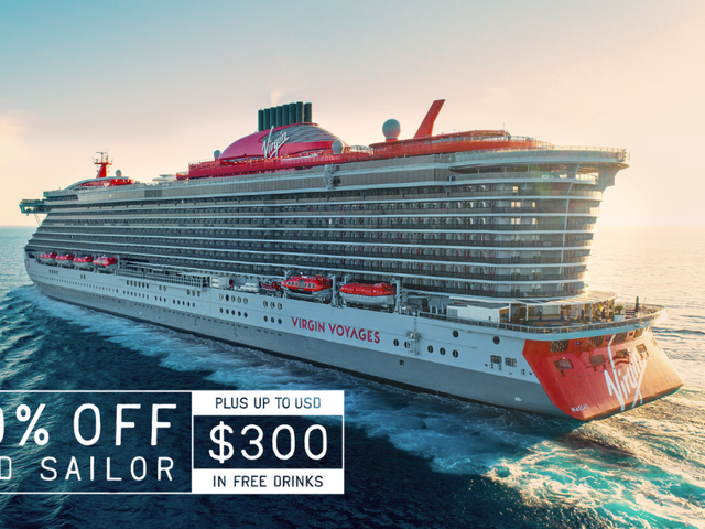 Virgin Voyages: 80% Off a Second Sailor & Up to $300 in Free Drinks