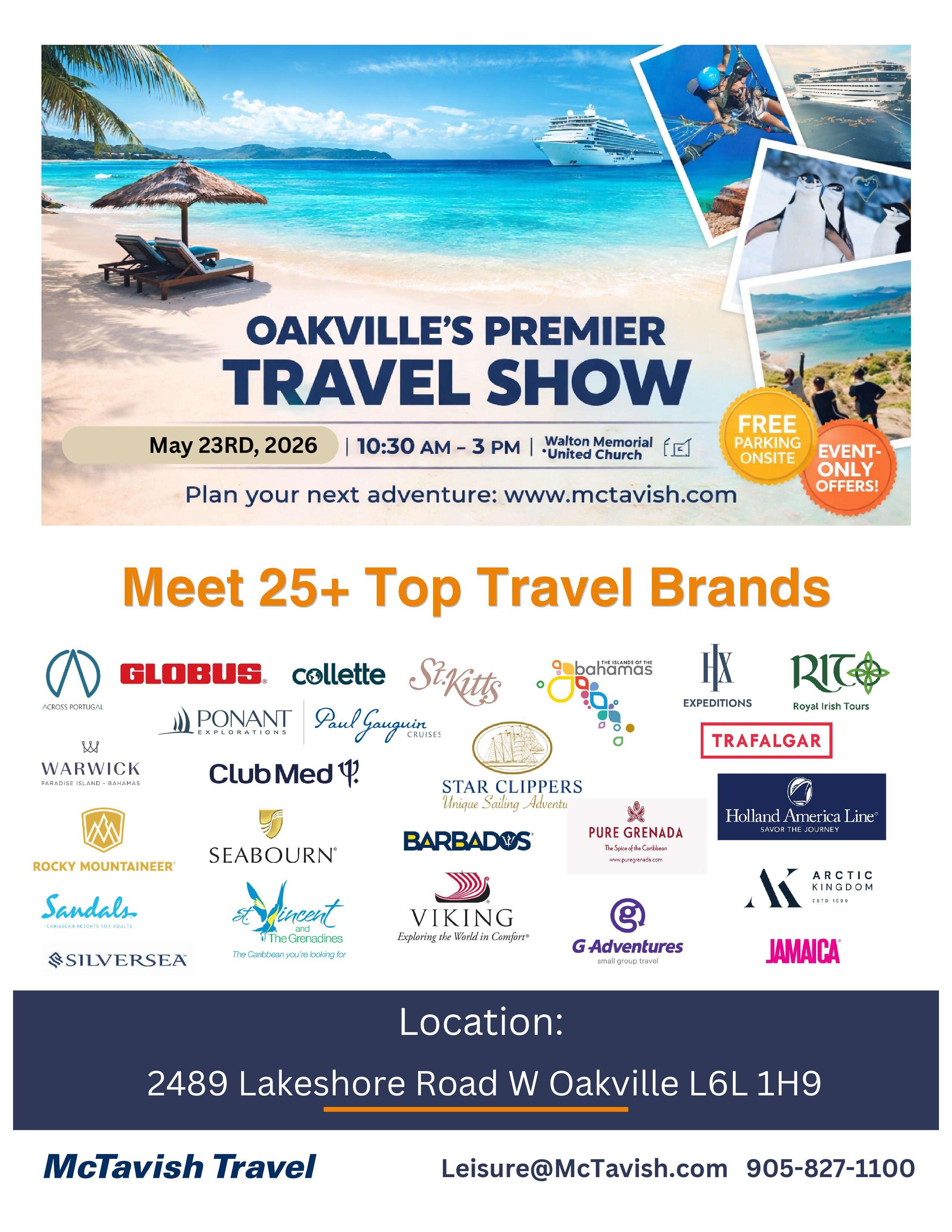 Oakville’s Premiere Travel Show