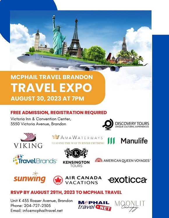 Meet face to face with travel trade and consumers at our 9th Annual Travel Expo on Wednesday August 30th