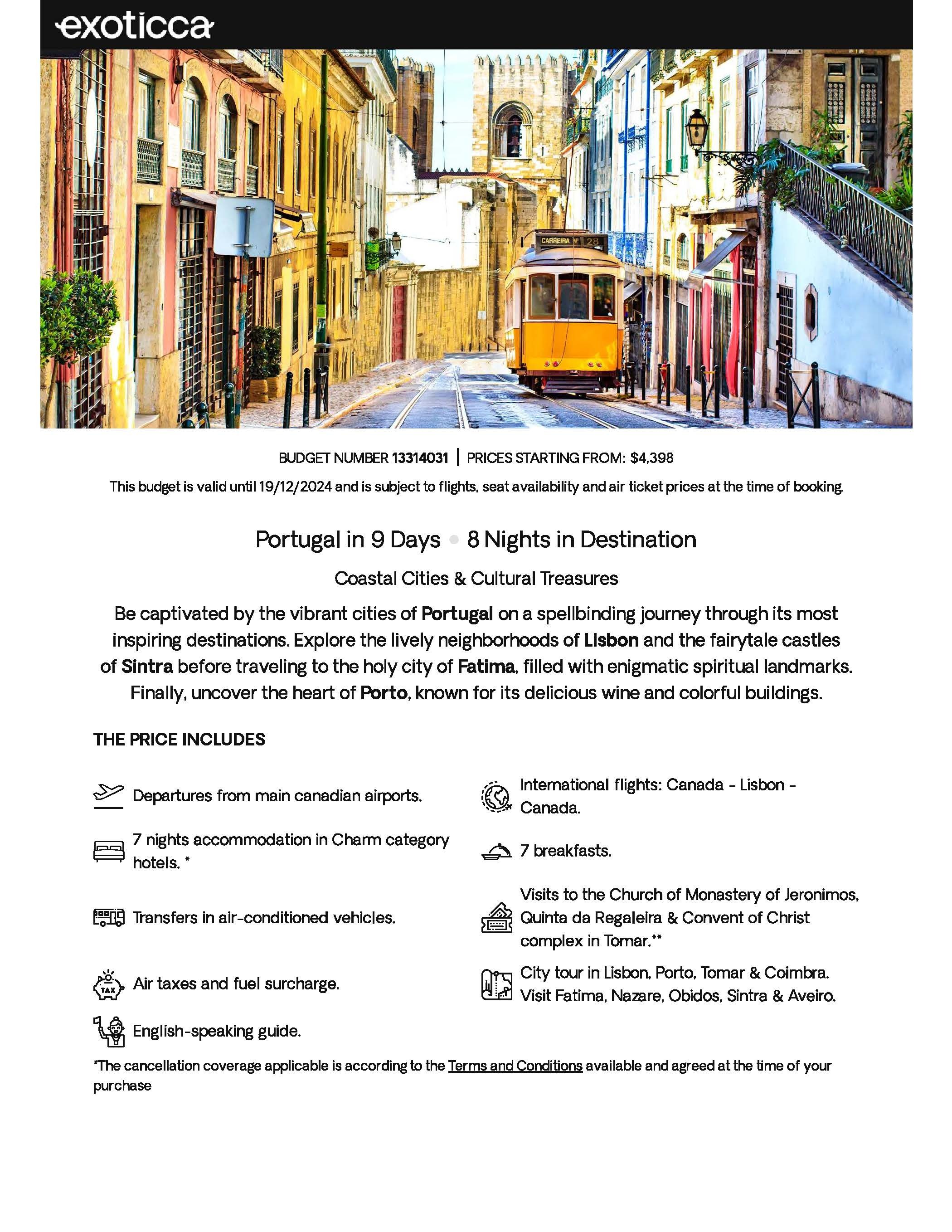 Portugal Coastal Cities & Cultural Treasures with Exoticca