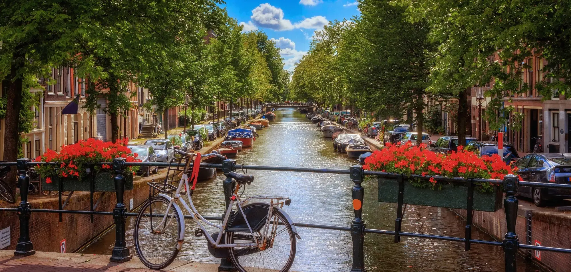 Amsterdam canals and historic buildings