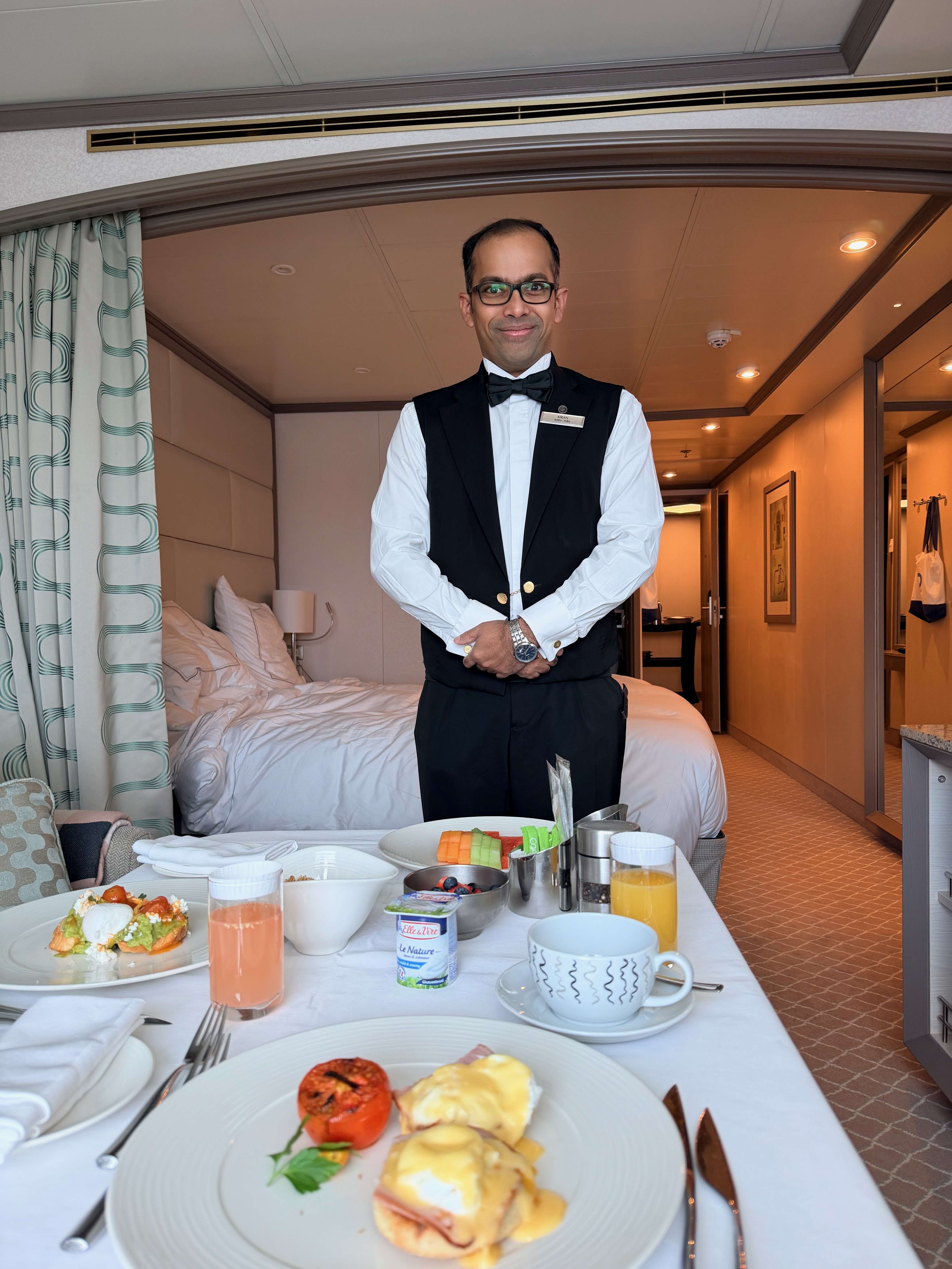 in-suite breakfast served by a butler