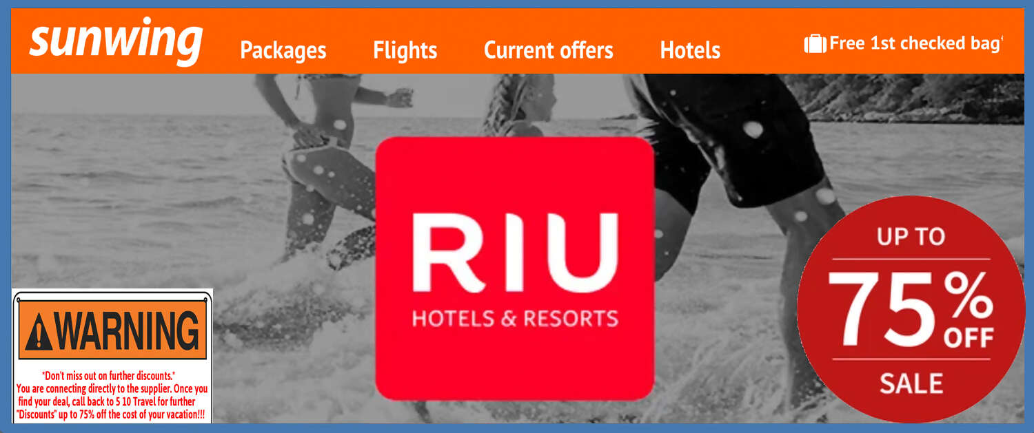Sunwing RIU Banner