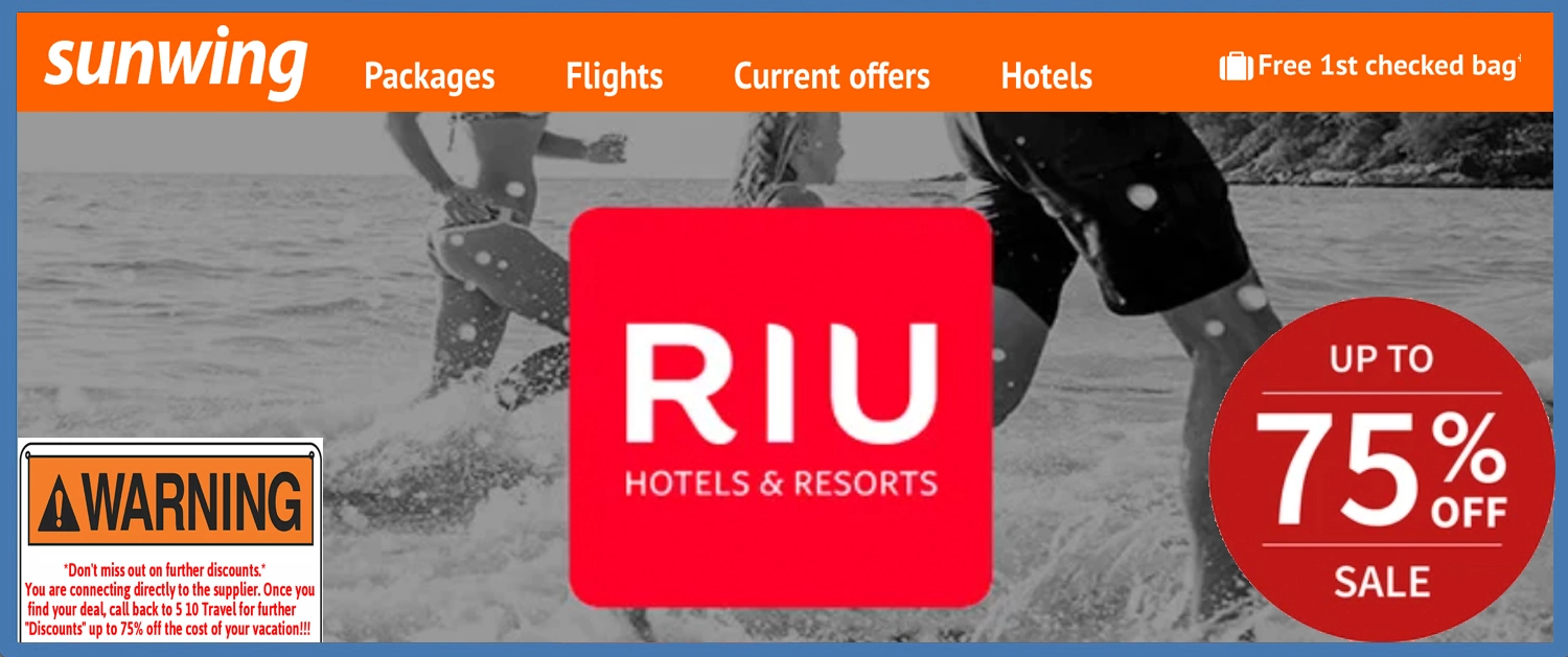 Sunwing RIU Banner
