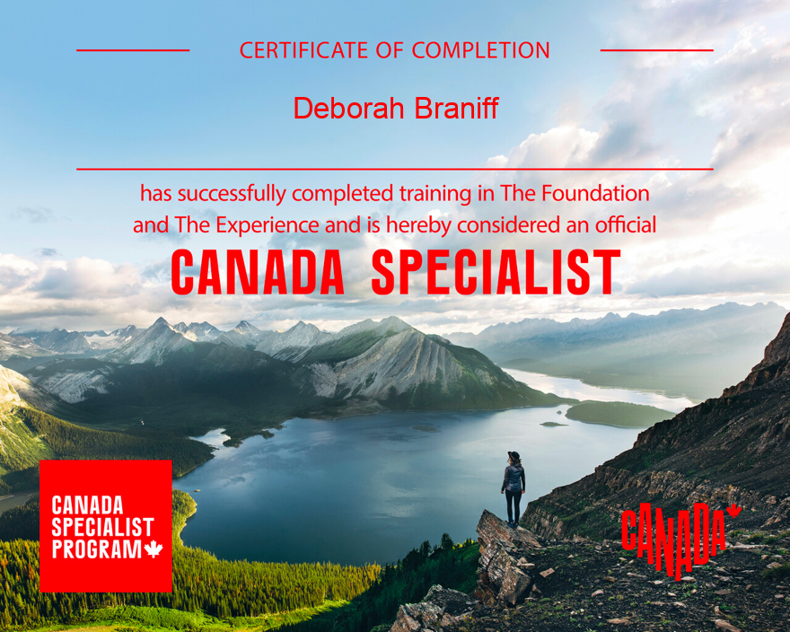 Canada Specialist Program Platinum Graduate