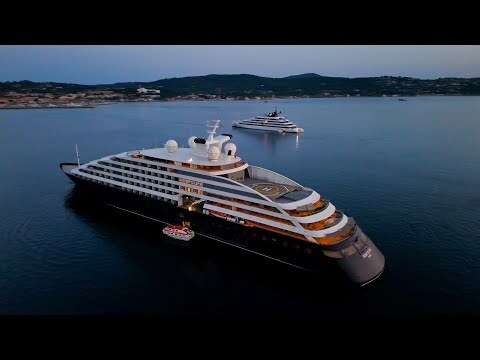 Drone Video: Sister Ships Meet in Saint-Tropez, France: Scenic Eclipse and Emerald Sakara