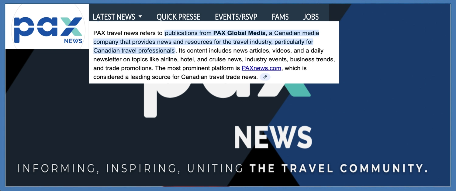 PAX Travel News