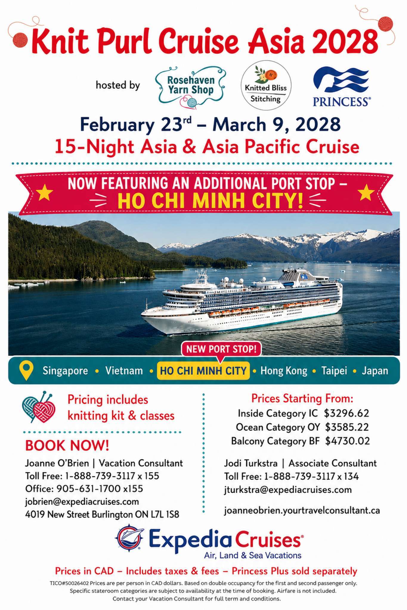 ASIA! Extra Port Added Ho Chi Minh City! Selling Fast!