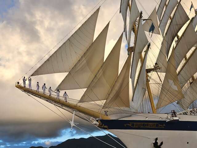 Classic Tall Ship Romance At Sea