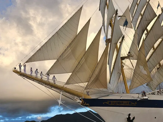 Classic Tall Ship Romance At Sea